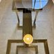 Belgo dining table chrome 1970s smoked glass