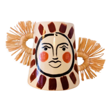 Hand-painted ceramic vase vallauris