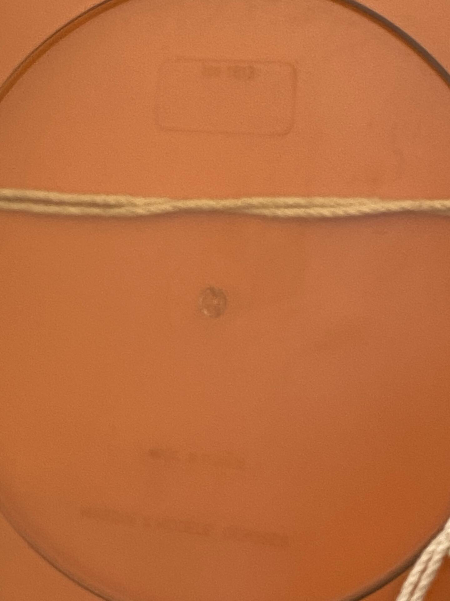 Miroir circulaire en plastique, brun fumé, années 70