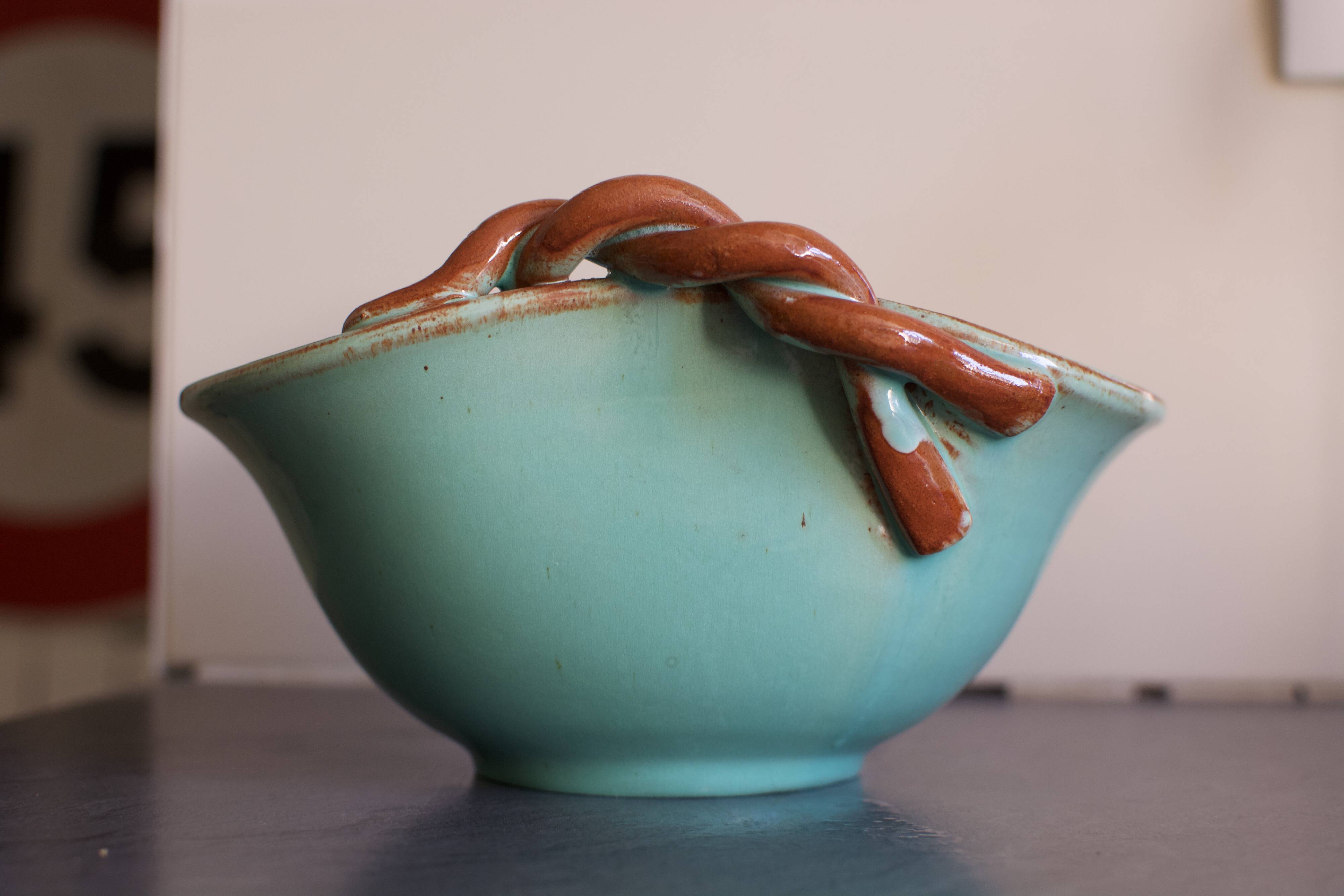 Ceramic cup signed Alexandre, Belgian