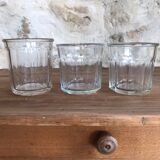 3 mismatched glass jam jars