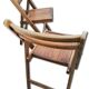 Paire de chaises pliantes en bois vintage