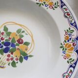 Set of 5 Boch soup plates, Fructidor service, vintage