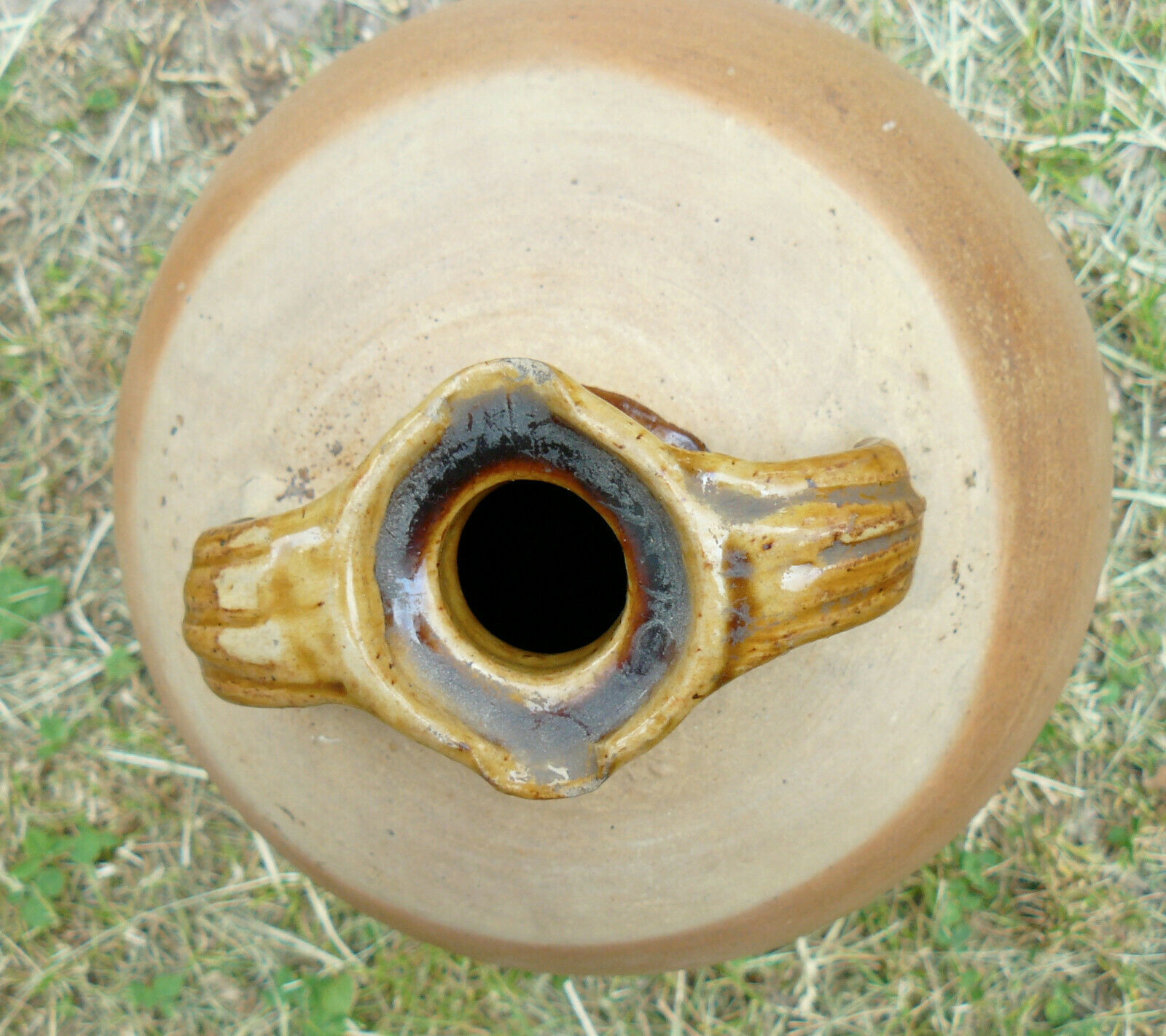 Ovoid jug sandstone of beauvaisis pottery folk art