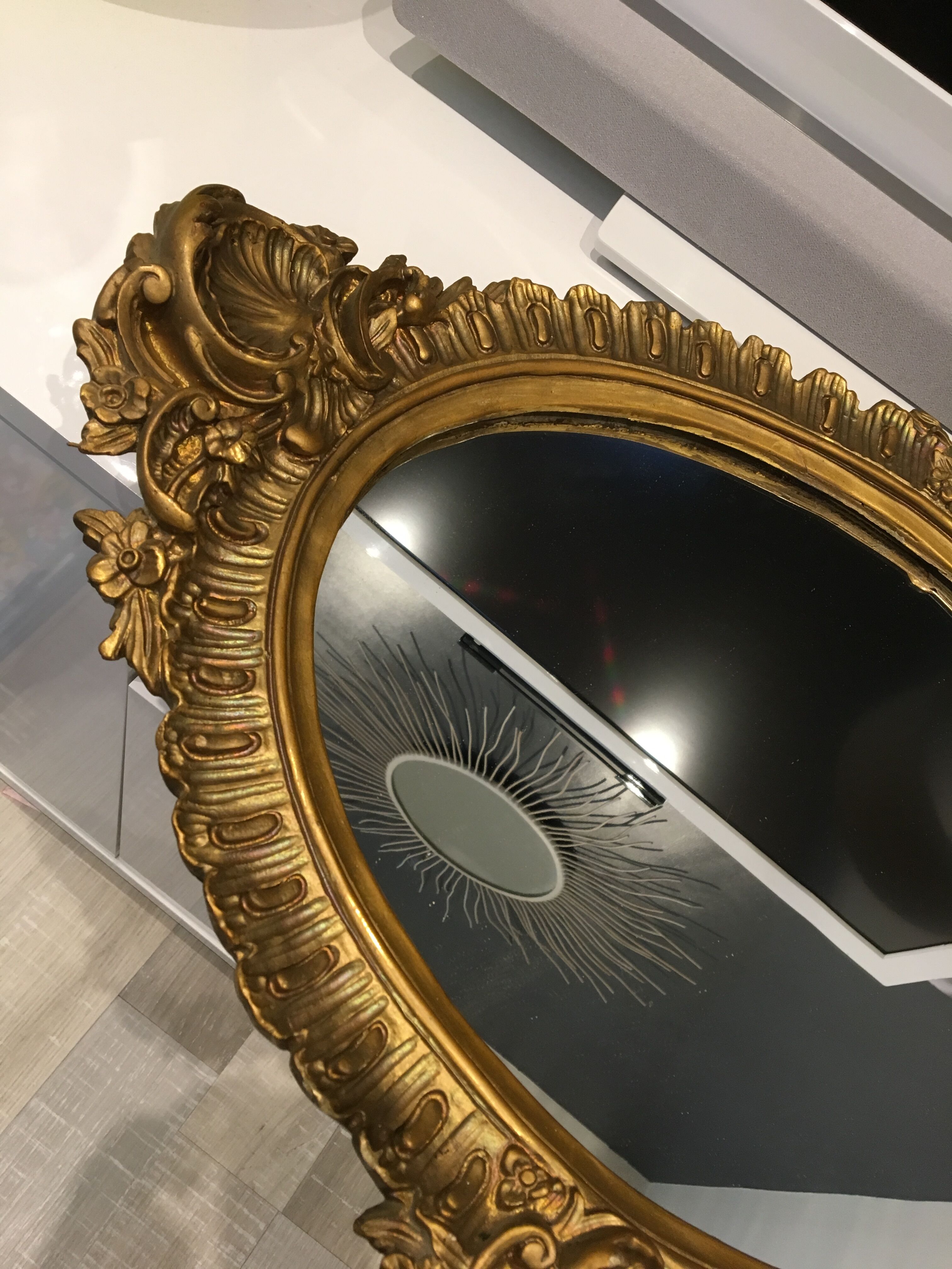 Baroque oval mirror 44 x 60cm