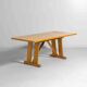 Geometrical dining table in oak, Italy 1980s