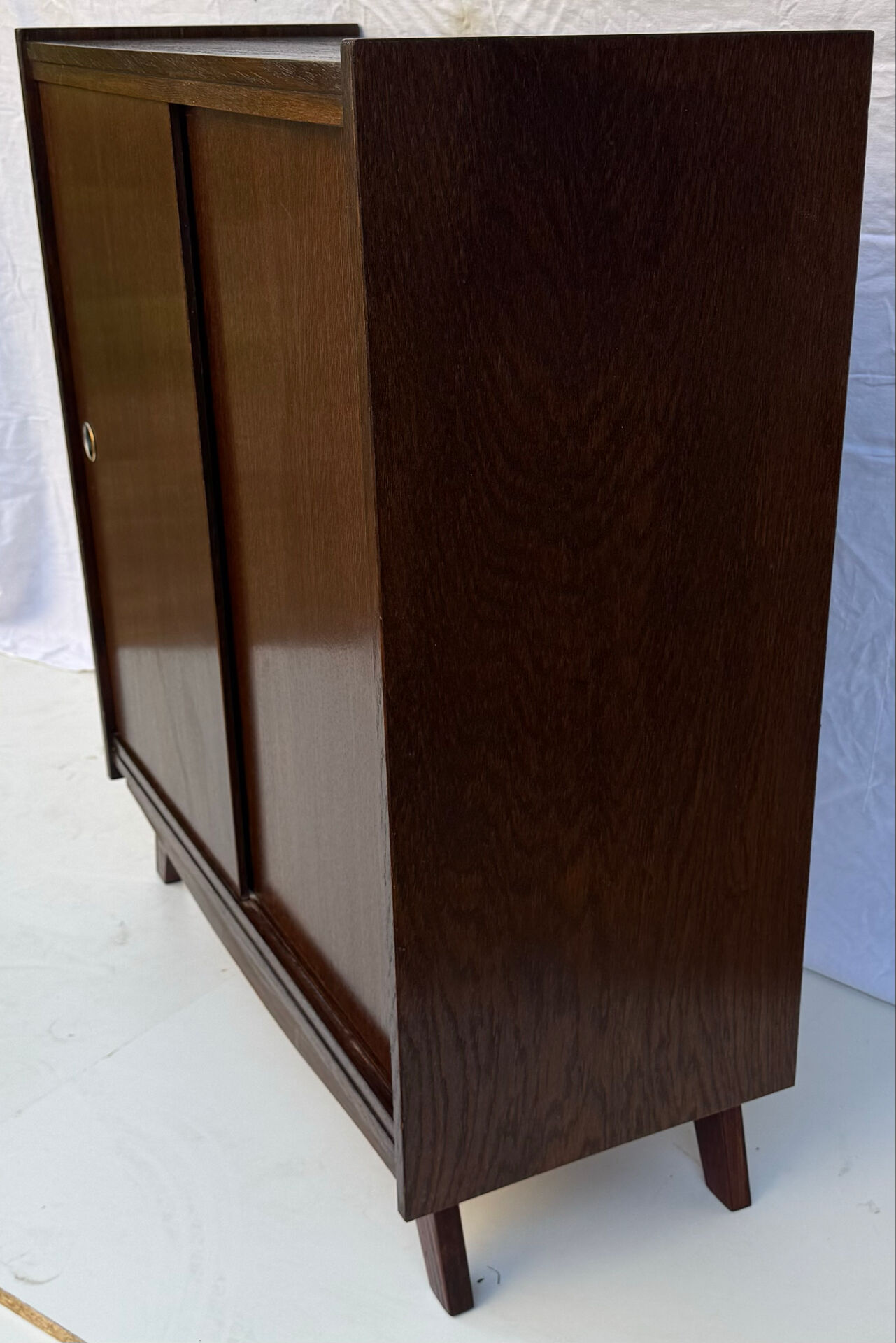 Vintage shoe cabinet with tapered legs