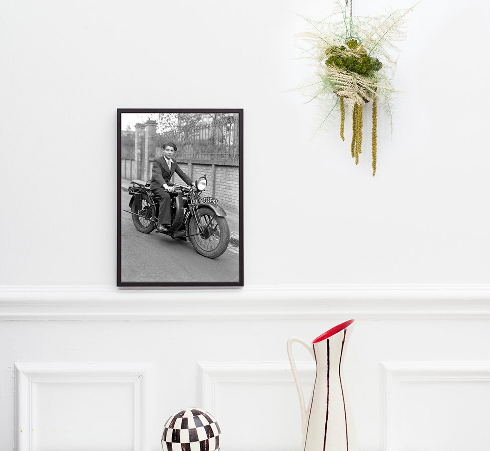 Motorcycle young man 1920