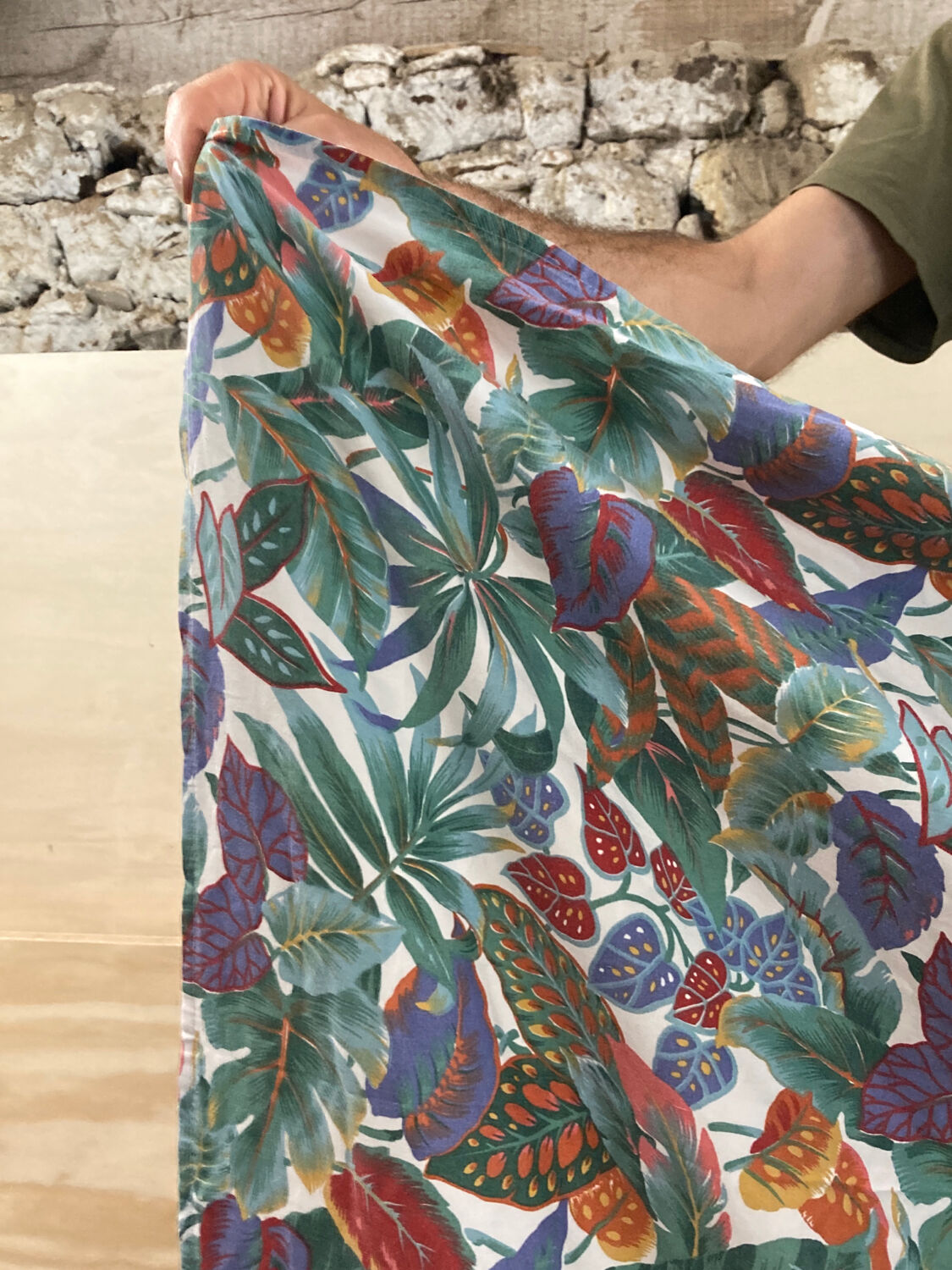 Vintage foliage jungle square tablecloth