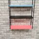 Vintage string steel floor 1960 blue pink black, 47x60x18 good for its age