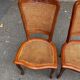 2 Louis XV style caned chairs in solid wood, 20th century