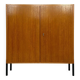 1960s Small Vintage Teak Cabinet with Metal Legs