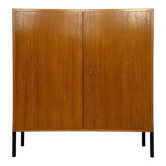 1960s Small Vintage Teak Cabinet with Metal Legs
