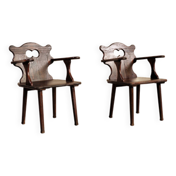 Paire de Fauteuils Savoyards, Frane 1950