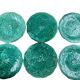 Gien Primefleur green barbotine plates set of 6, 21cm