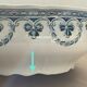 Large antique salad bowl Saint-Amand and Hamage Santiago fine earthenware blue