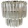Transparent “Triedro” Murano glass wall sconce