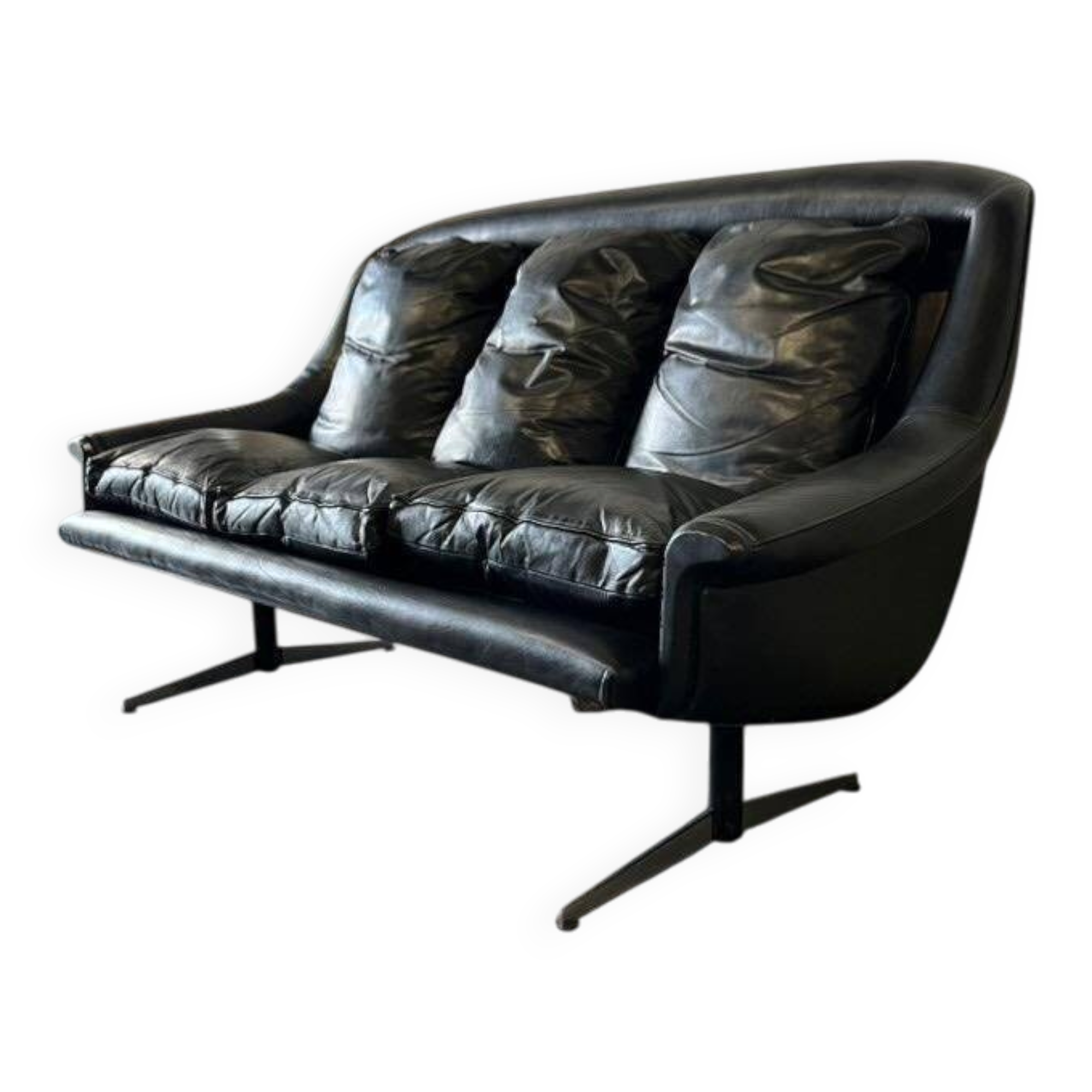 Vintage black Danish canapé / armchair / ESA canapé
