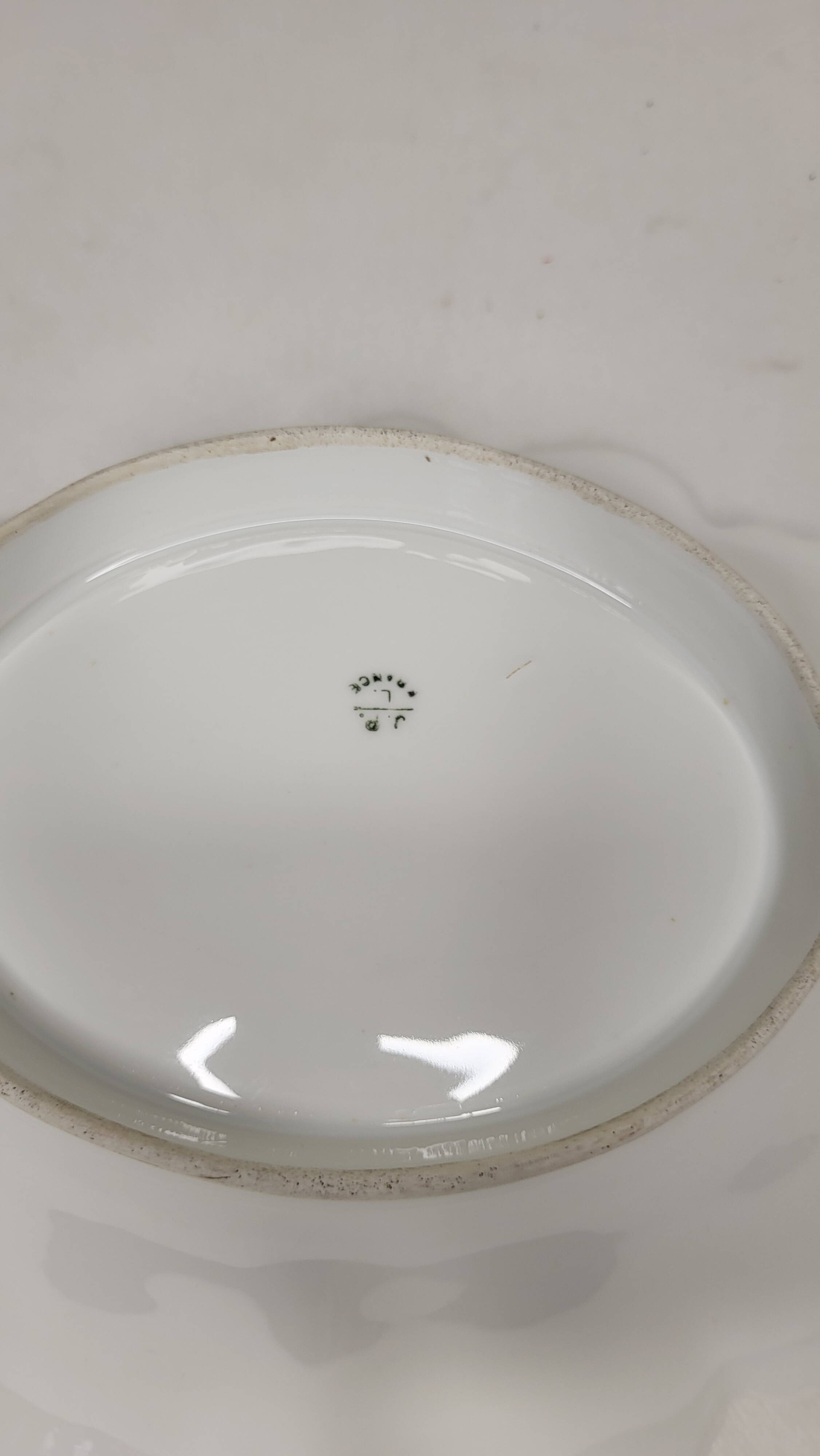 Limoges porcelain dish / basket 19th century