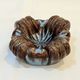 1960s 1970s ceramic ashtray signed Saint Mard Paris brown blue enamel