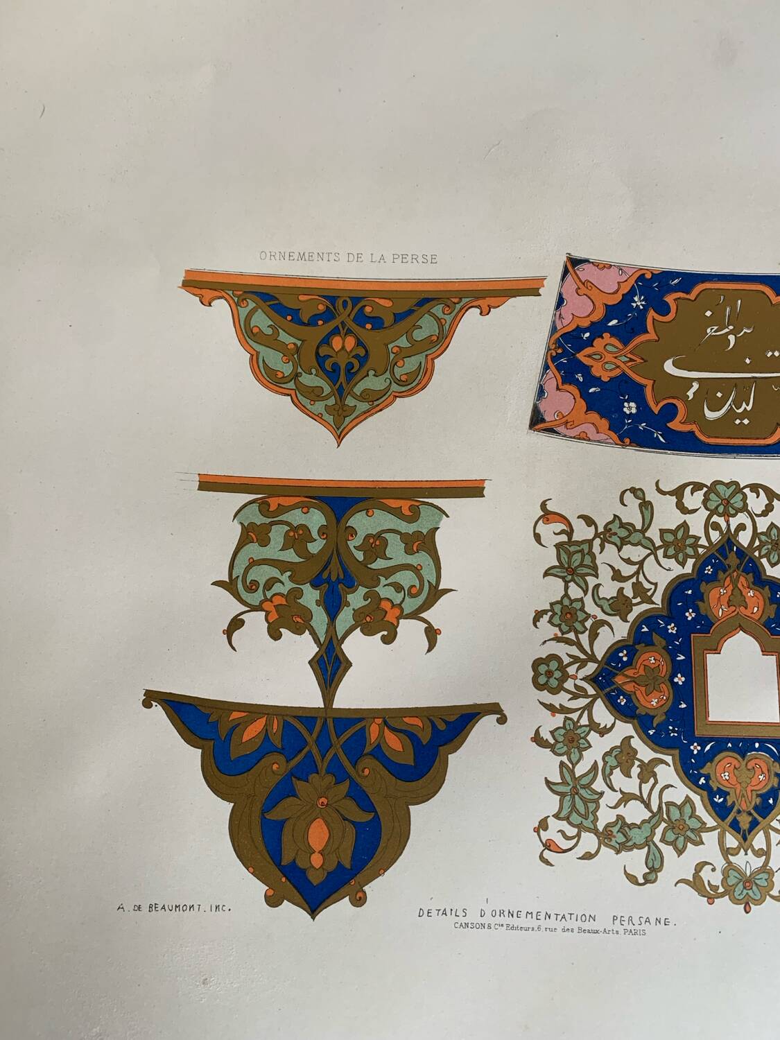 Ancient Oriental Lithography - Ornaments of Persia