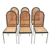 Bauhaus chairs in beech and steel with cane seats.