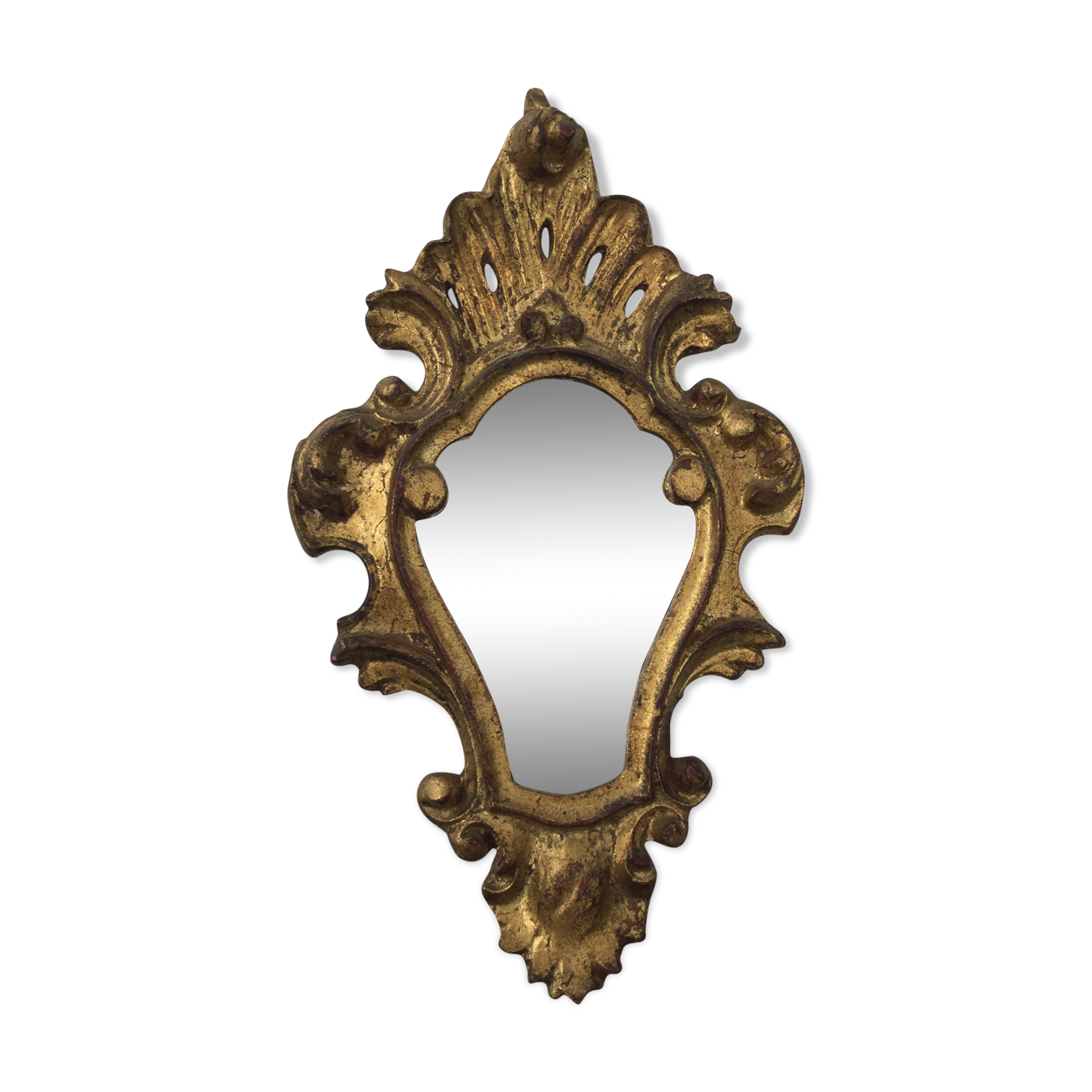 Small mirror style Louis XV gilded 21x32cm