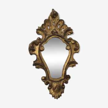 Small mirror style Louis XV gilded 21x32cm