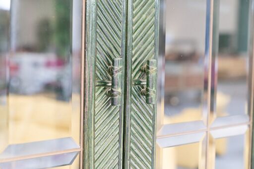 Bamboo and glass display from the 70s 80s