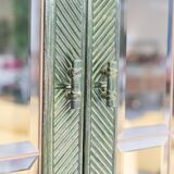 Bamboo and glass display from the 70s 80s