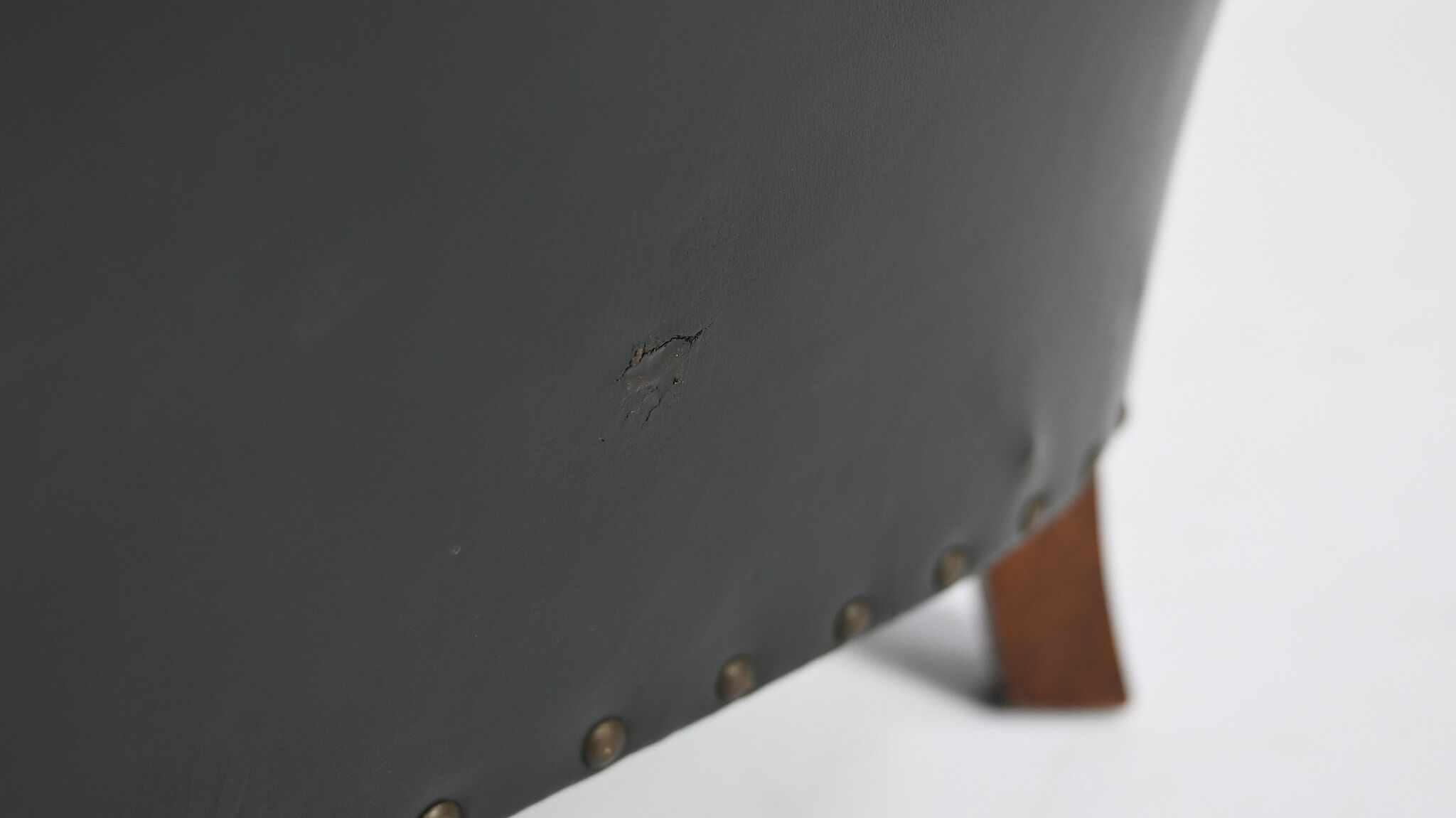 Otto Schulz leather club chair, for Boet. Sweden, C.1940