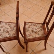 Restored pair of Louis XVI chairs – openwork backrest, solid wood