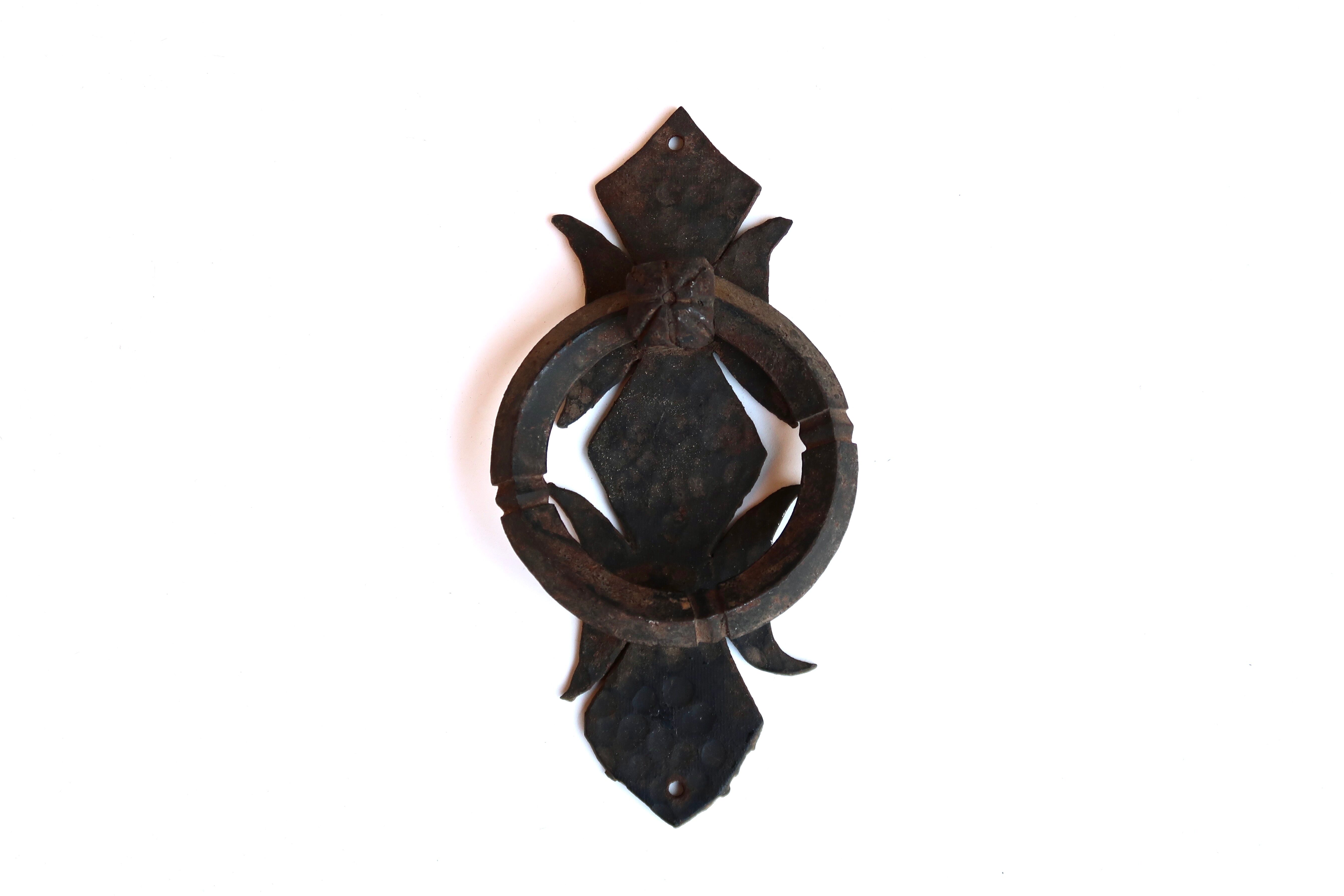 Wrought iron door knocker, 19th century
