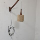 Vintage teak Swedish wall light