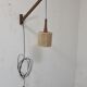 Vintage teak Swedish wall light
