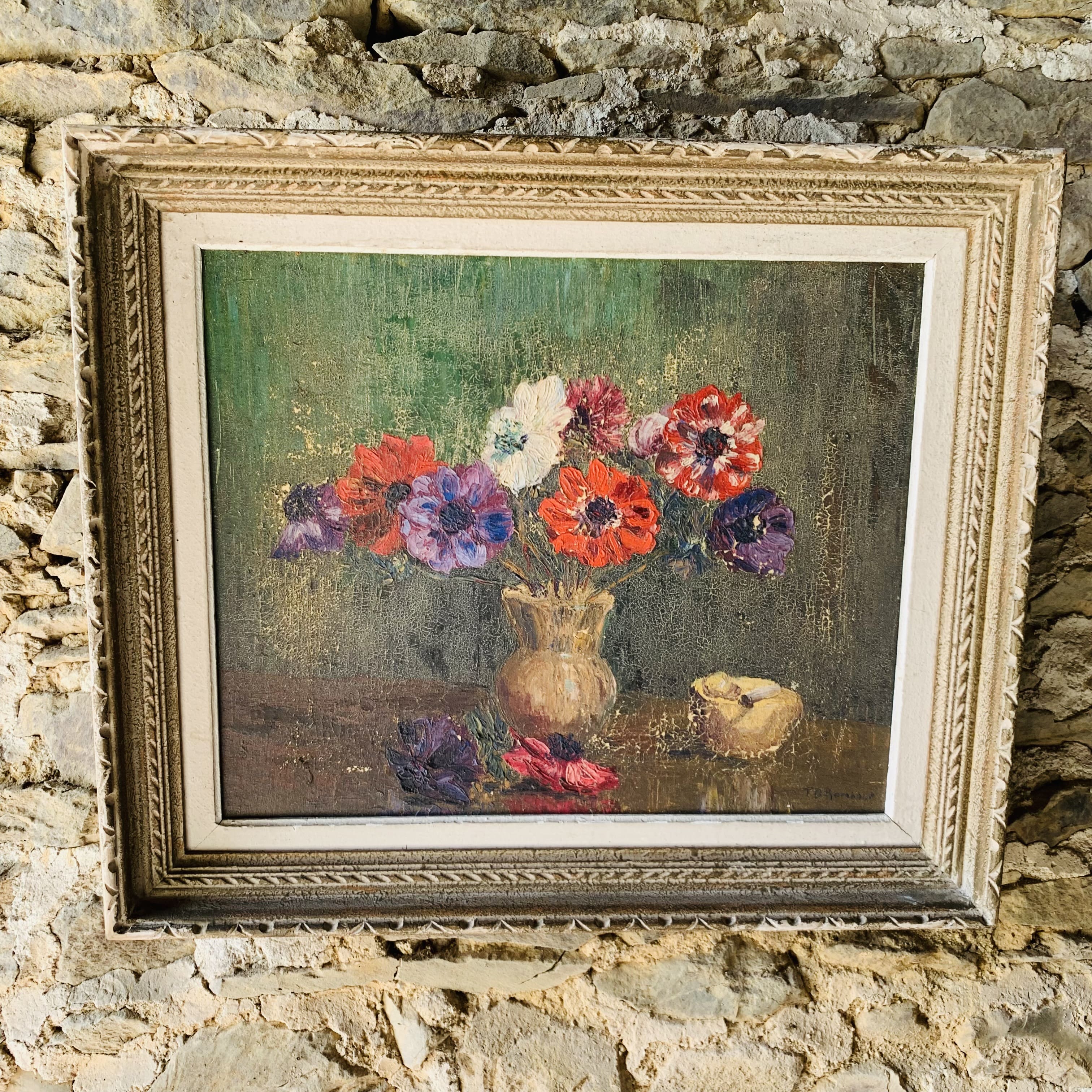 Tableau fleurs -  50x 58cm