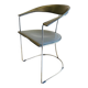 ARRBEN Ursula Vintage Design Armchair - Leather and Chrome - 1980s