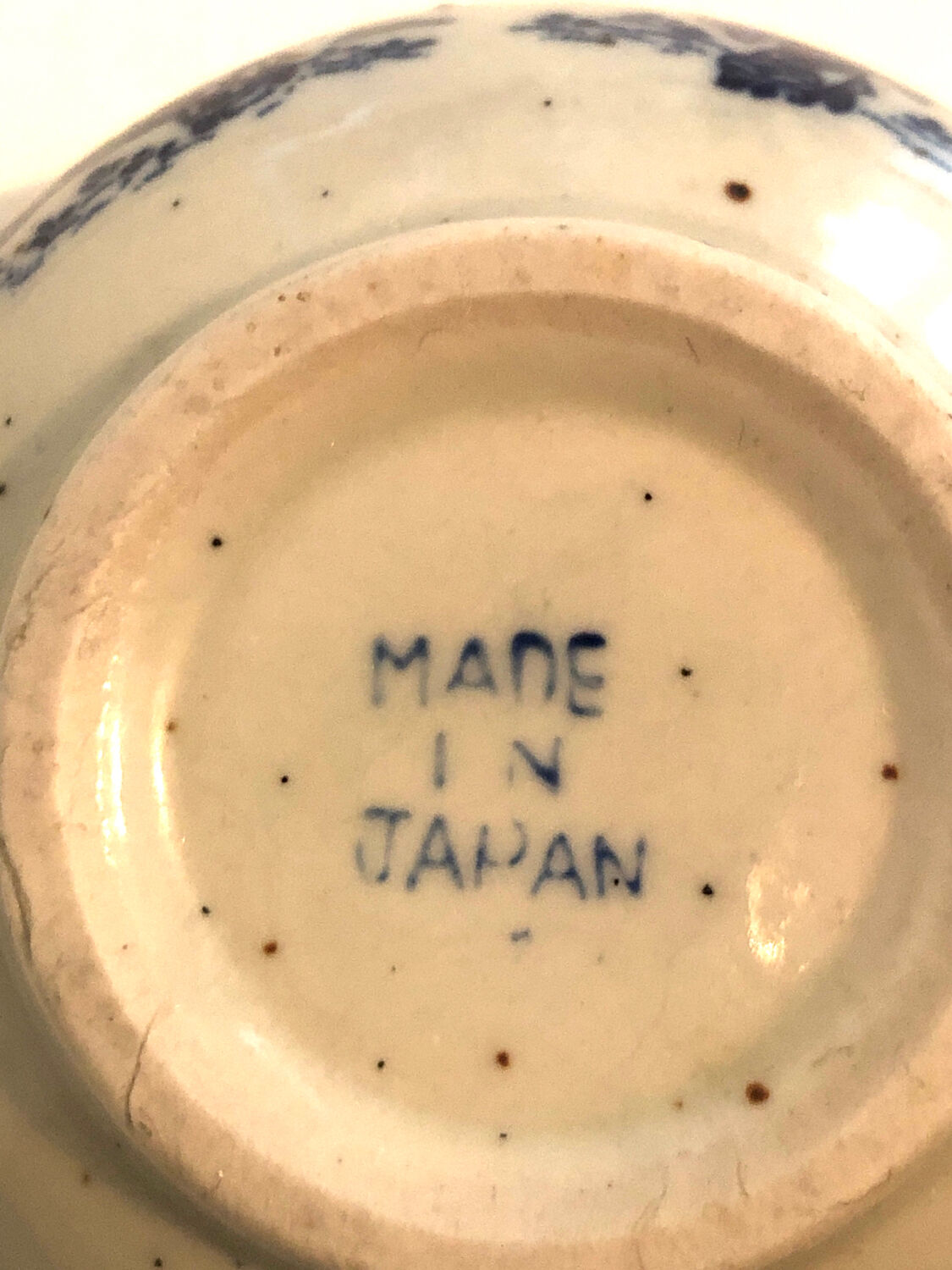 Japanese blue and white ceramic cup
