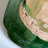 Plat centrepiece of gadroons in glazed clay from Biot 1960