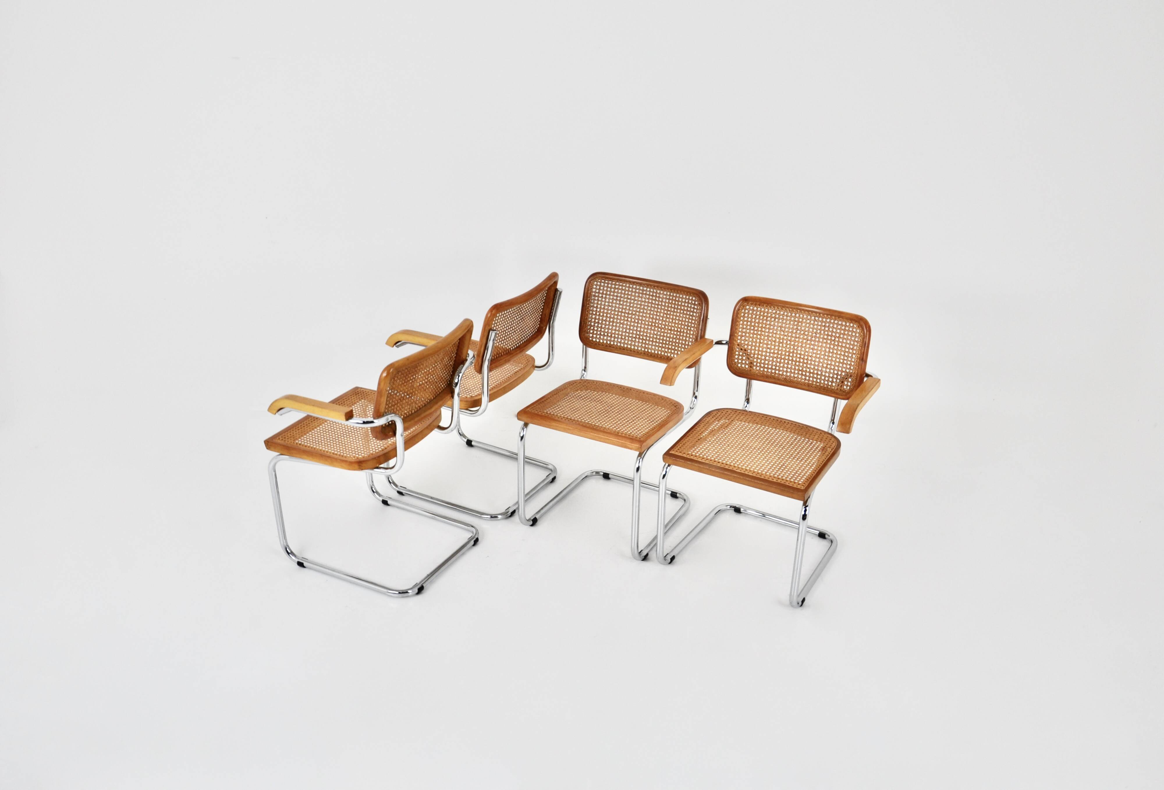 Style B32 Dining Chairs by Marcel Breuer Set of 4