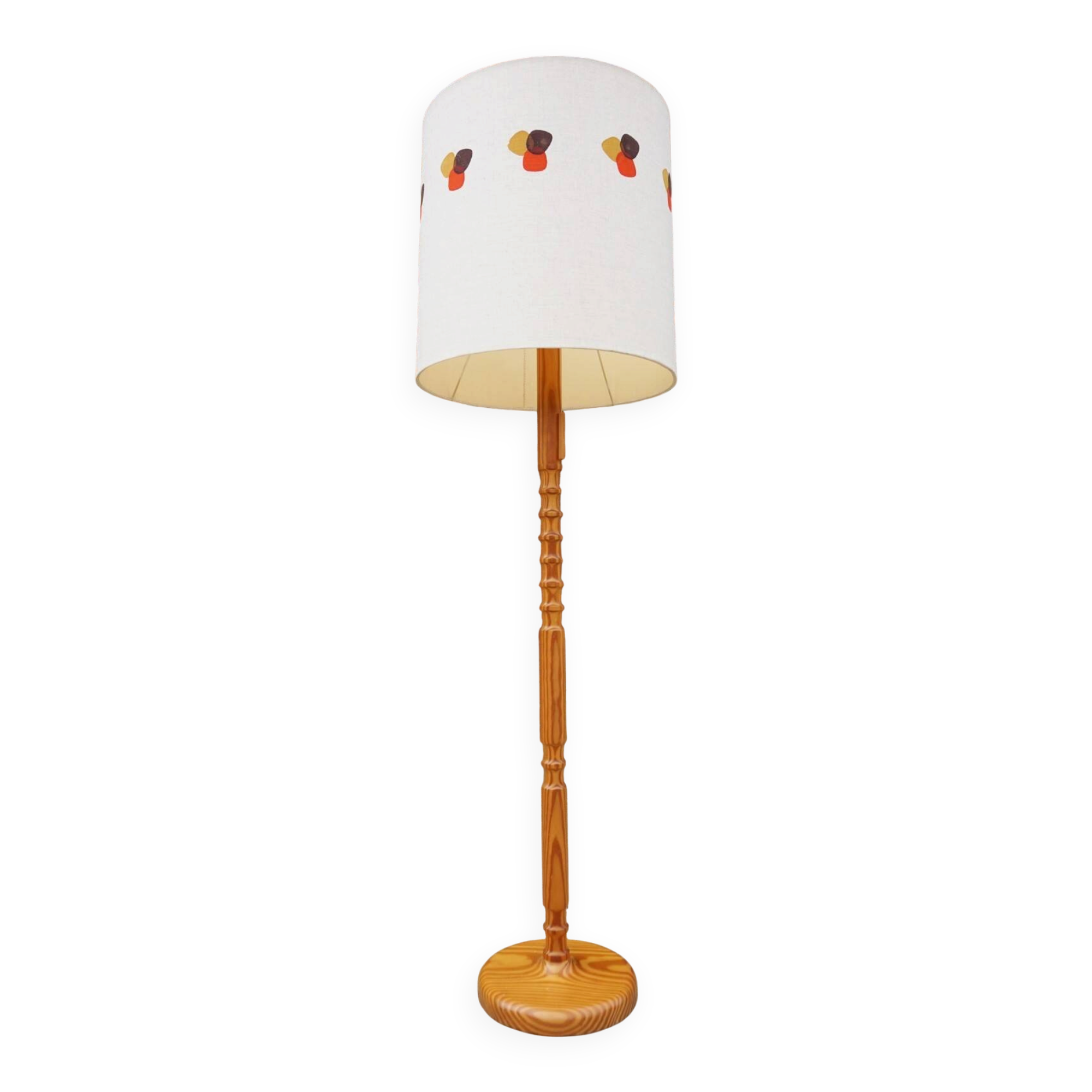 Mid-Century Scandinavian Pine Floor Lamp by Temde, 1960s