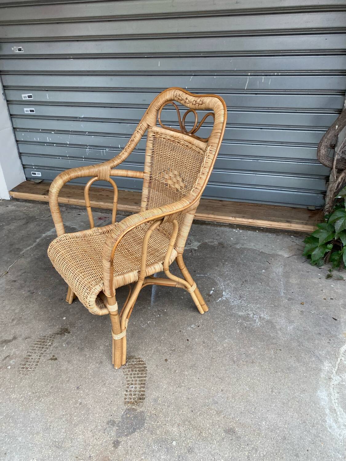 Rattan armchair