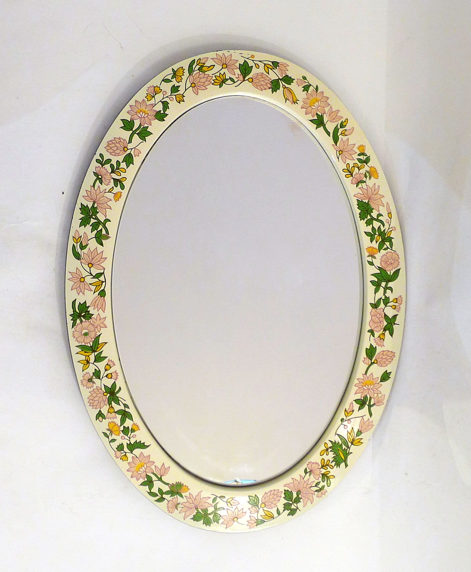 Flower oval mirror, Japan