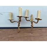 Pair of bronze wall sconces