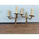 Pair of bronze wall sconces