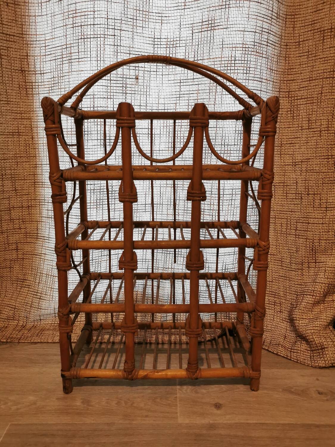 Wicker rattan shelf