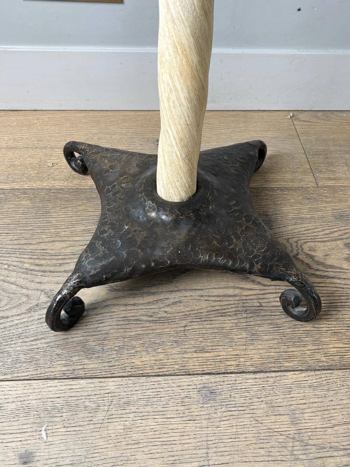 narwhal tusk mounted as a lamp - Denmark (Greenland) 1940s