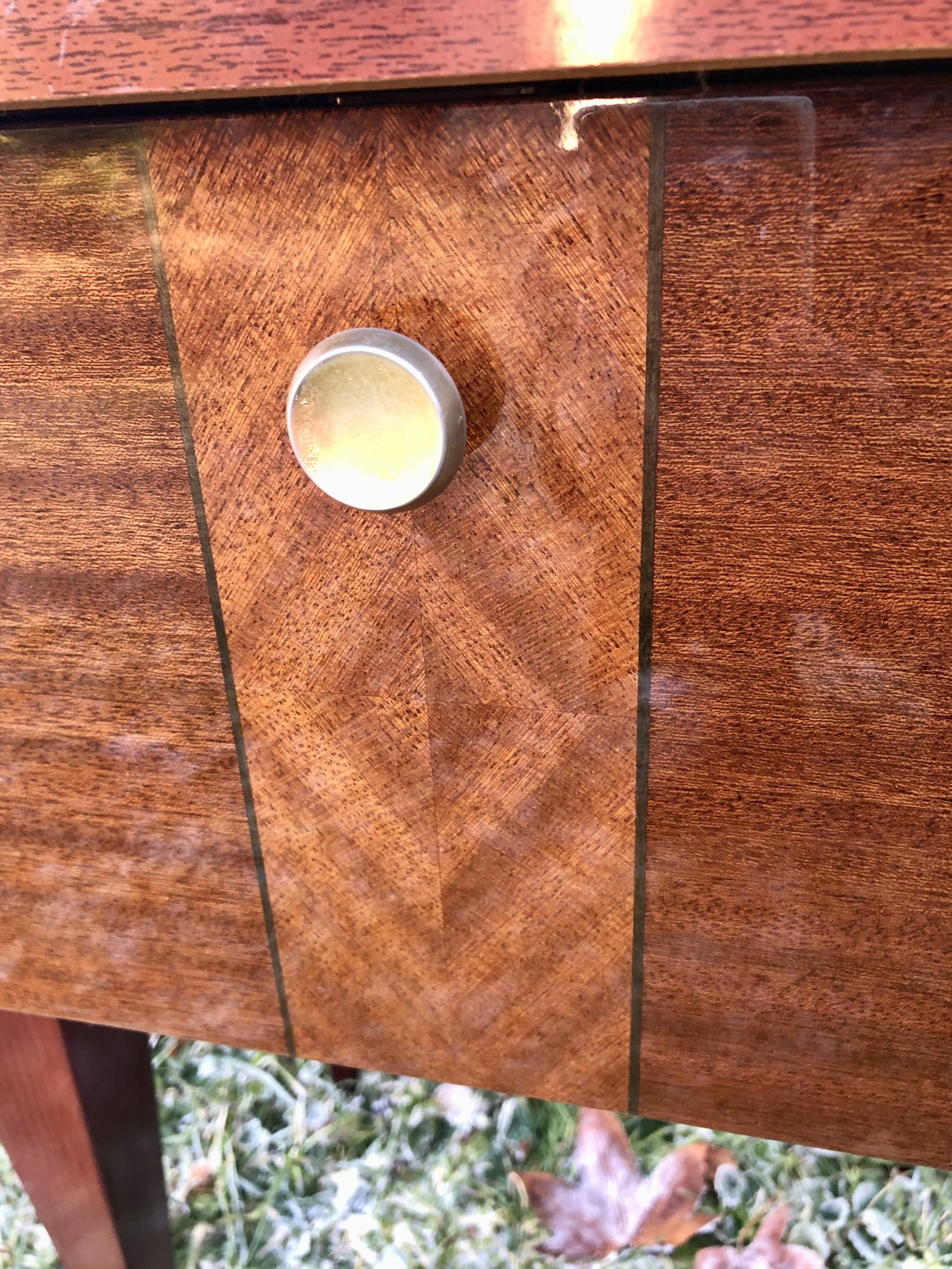 Vintage varnished bedside table