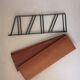 Scandinavian tomado wire wall shelf in teak, 1970