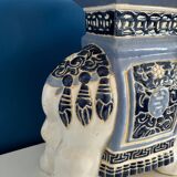Ceramic elephant plant holder stool